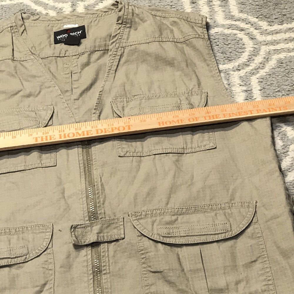 Woolrich Elite Series Tactical Vest Men’s Medium Tan Fishing Hunting Utility - Picture 5 of 7